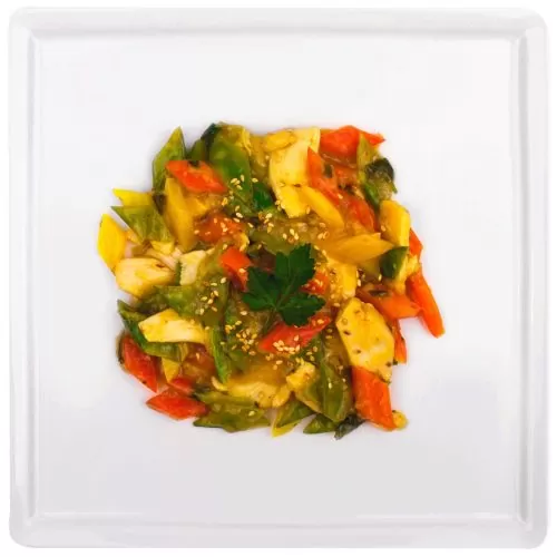 Курица с овощами в апельсиновом соусе