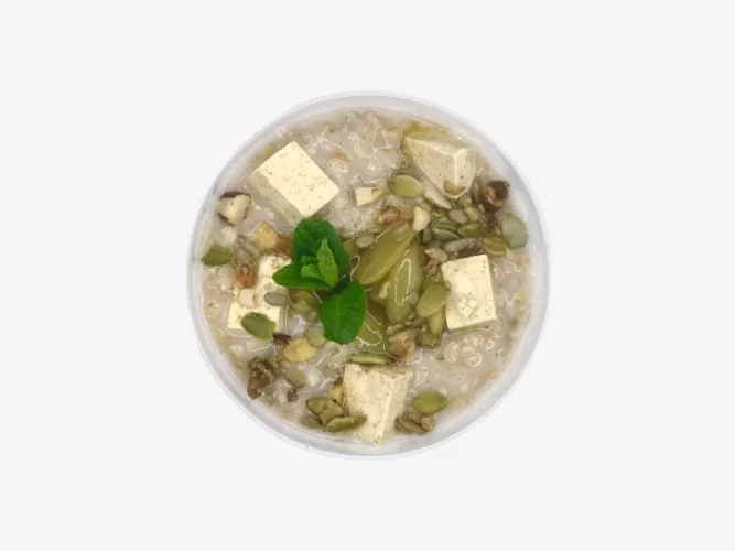 Овсяная каша с растительным сыром